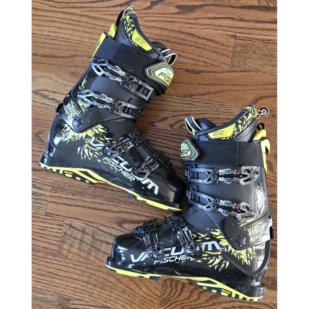 Fischer Ranger 12 Vacuum Full Walk Ski Boots Black US 10.5 / 28.5 Boot Green